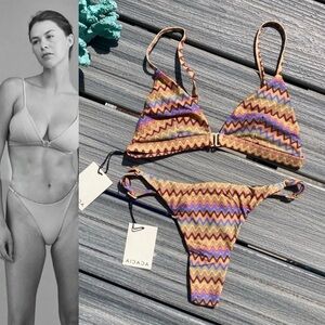 ACACIA Set - Mada Lawai Triangle Bikini Top & Ralphy Bottom - M/L